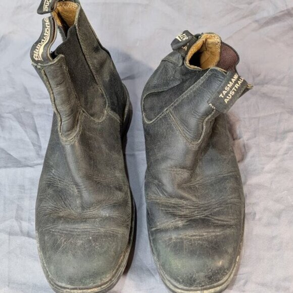 Blundstone Black Leather Slip On Chelsea Boots Size 6 - Picture 1 of 6